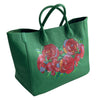 Hand Painted Floral Large Tote