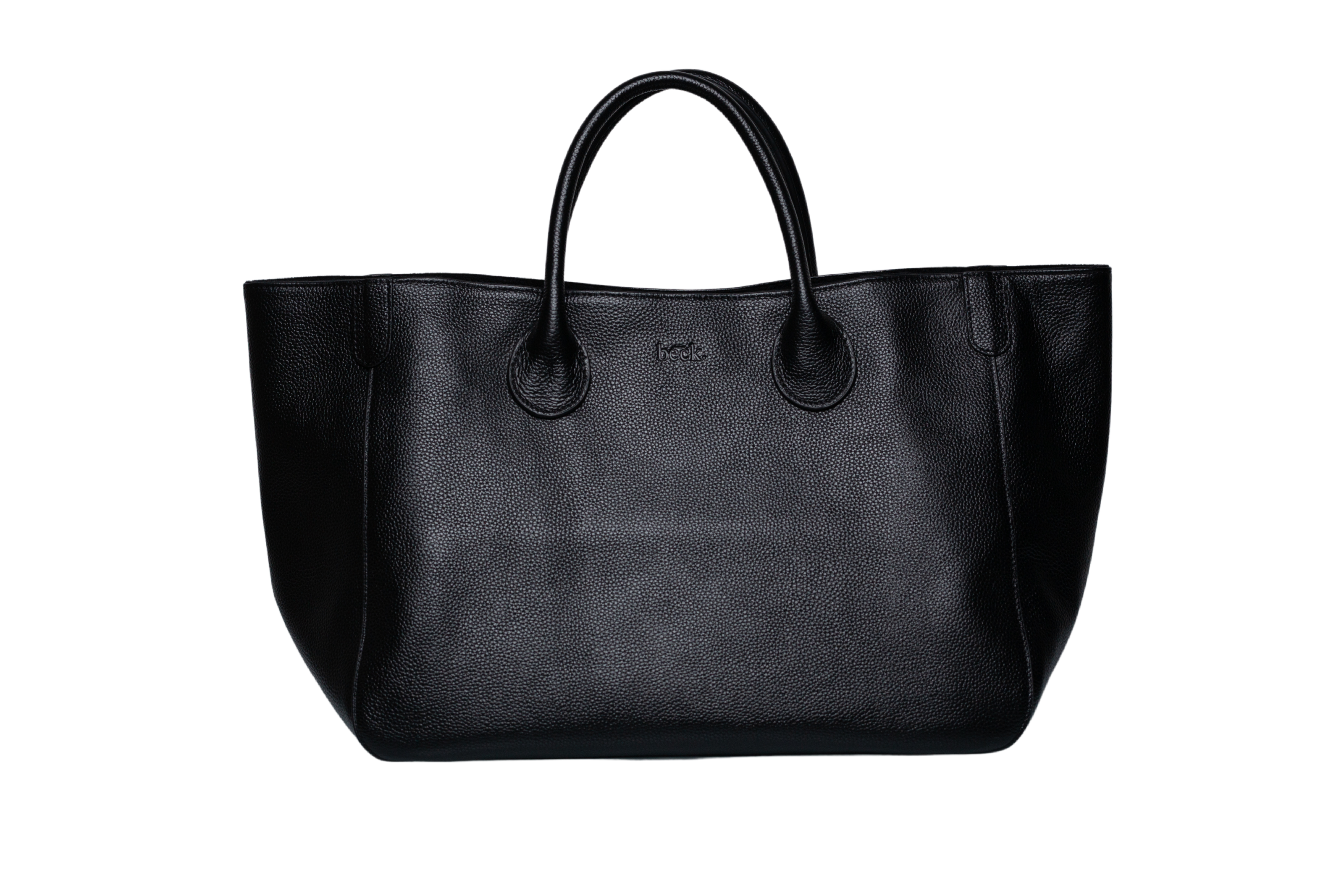 Medium Classic Tote - Black Leather