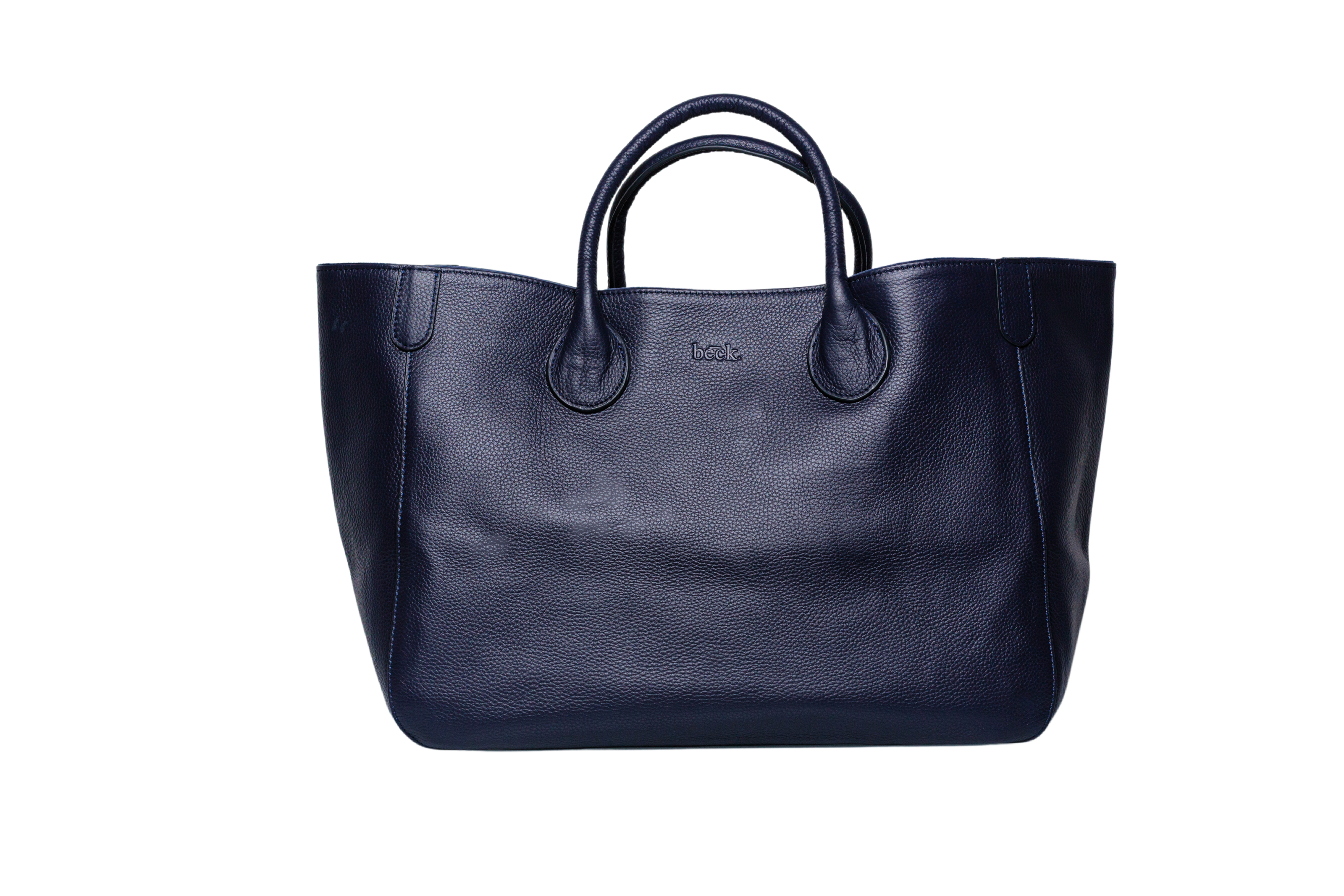 Medium Classic Leather Beck Bag